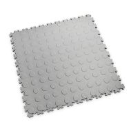 Šedá PVC vinylová zátěžová dlažba Fortelock Industry 2040 (penízky) - 51 x 51 x 0,7 cm