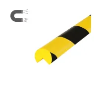 Černo-žlutá pěnová magnetická ochrana rohů zdí, stěn typ OA - 4 x 100 cm
