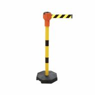 Černo-žlutý ocelový vymezovací sloupek Skipper - 900 x 116 cm