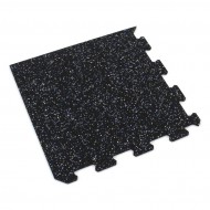 Černo-bílo-modrá gumová modulová puzzle dlažba (roh) FLOMA FitFlo SF1050 - 95,6 x 95,6 x 0 - zvětšit obrázek