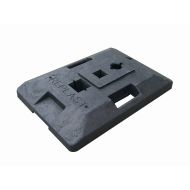 Černý plastový podstavec CZ 2 pod dopravní značky - 59,5 x 39,5 x 9 cm