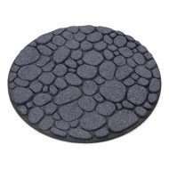 Šedý gumový zahradní nášlap FLOMA River Rock (kámen) - 46 x 46 x 2,2 cm