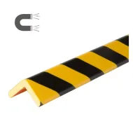 Černo-žlutá pěnová magnetická ochrana rohů zdí, stěn typ H+ - 100 x 6,3 x 6,3 cm