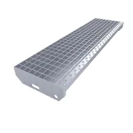 Kovový pozinkovaný protiskluzový schodišťový stupeň (30/3, 34/38) FLOMA SteelStep - 100 x 