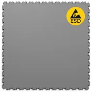 Šedá PVC vinylová zátěžová dlažba Fortelock XL ESD - 65,3 x 65,3 x 0,4 cm