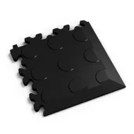 Černý plastový PVC rohový nájezd Fortelock Industry ECO Premium 2046 (penízky) - 14 x 14 x