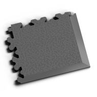 Grafitový PVC vinylový zátěžový rohový nájezd XL 2230 (hadí kůže), Fortelock - 14,5 x 14,5