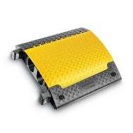 Černo-žlutý plastový kabelový most s víkem (2x108x110, 4x25x25) DEFENDER Ultra L - 70 x 76