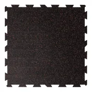 Černo-červená gumová modulová puzzle dlažba (střed) FLOMA IceFlo SF1100 - 100 x 100 x 0,8  - zvětšit obrázek