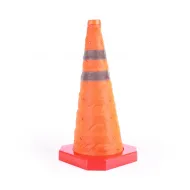 Skládací reflexní dopravní kužel - šířka 24,5 cm, výška 50 cm