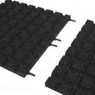 Černá gumová certifikovaná dopadová dlažba (V30/R15) FLOMA - 50 x 50 x 3 cm - zvětšit obrázek