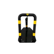 Černo-žlutá ocelová sklopná zábrana - 57 cm