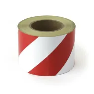 Bílo-červená pravá reflexní výstražná páska - 45 m x 10 cm