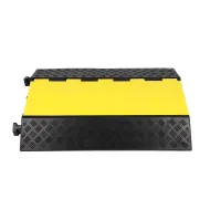 Černo-žlutý gumový kabelový most (2x95x75) FLOMA CPR19 - 90 x 58 x 8,8 cm