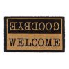 Kokosová vnitřní čistící vstupní rohož FLOMA Ruco Welcome - Goodbye - 45 x 75 x 1,5 cm