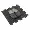 Černo-bílo-červená gumová modulová puzzle dlažba (