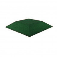 Zelená gumová krajová dopadová dlaždice (roh) FLOMA V80/R00 - 50 x 50 x 8 cm - zvětšit obrázek