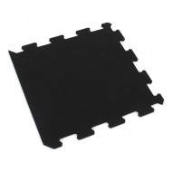 Zelená gumová modulová puzzle dlažba (okraj) FLOMA SportFlo S800 - 47,8 x 47,8 x 2,5 cm - zvětšit obrázek