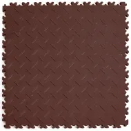 Hnědá plastová (PVC) zátěžová dlažba Fortelock Industry ECO (diamant) - 51 x 51 x 0,7 cm