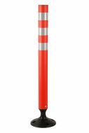 Oranžový plastový samonarovnávací reflexní sloupek - průměr 7 cm, výška 90 cm