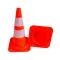 Oranžový plastový (PVC) dopravní reflexní kužel FL