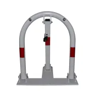 Bílo-červená ocelová zábrana - 45 x 58 cm