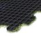 Zelená gumová puzzle terasová dlažba s umělým tráv