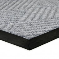 Šedá textilní gumová vstupní rohož FLOMA Crossing Lines - délka 45 cm, šířka 75 cm, výška 