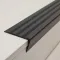Černá plastová PVC protiskluzová schodová hrana F6