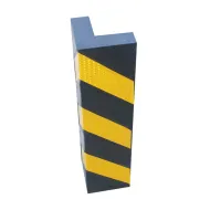 Černo-žlutá gumová ochrana rohů zdí a stěn FLOMA WP19 - 60 x 15 x 5 cm