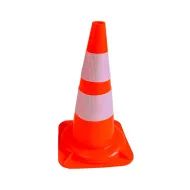 Oranžový plastový (PVC) dopravní reflexní kužel FLOMA CF46 - 29,5 x 29,5 x 50 cm