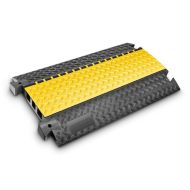 Černo-žlutý plastový kabelový most s transparentním víkem DEFENDER 3 LUX - 105 x 60,5 x 7,