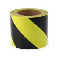 Černo-žlutá levá výstražná páska - 33 m x 10 cm