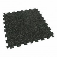 Černo-zelená gumová modulová puzzle dlažba (střed) FLOMA FitFlo SF1050 - 95,6 x 95,6 x 0,8 - zvětšit obrázek
