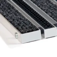 Textilní hliníková čistící vstupní vnitřní kartáčová rohož Alu Wide - 60 x 90 x 2,2 cm