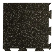 Černo-žlutá gumová modulová puzzle dlažba (roh) FLOMA FitFlo SF1050 - 50 x 50 x 0,8 cm - zvětšit obrázek