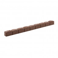Hnědý gumový zahradní obrubník FLOMA Stone - 120 x 7 x 8,8 cm