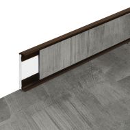 PVC vinylová soklová podlahová lišta Fortelock Business Viken coal mine C003 brown - 200 x