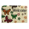 Kokosová vnitřní čistící vstupní rohož FLOMA Ruco Welcome Butterfly - 40 x 60 x 1,5 cm