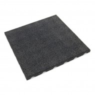 Černá gumová certifikovaná dopadová dlažba FLOMA V25/R15 - 100 x 100 x 2,5 cm - zvětšit obrázek
