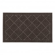 Hnědá textilní gumová čistící vstupní rohož FLOMA Parquet - 60 x 90 x 1,1 cm