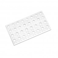 Bílý polyethylenový nájezd AvaTile AT-STD - 25 x 13,7 x 1,6 cm - zvětšit obrázek