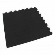 Černá gumová modulová puzzle dlažba (roh) FLOMA FitFlo SF1050 - 95,6 x 95,6 x 1,6 cm - zvětšit obrázek