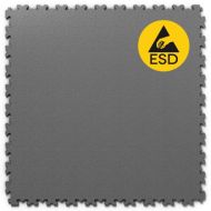 Grafitová PVC vinylová zátěžová dlažba Fortelock Industry ESD - 51 x 51 x 0,7 cm