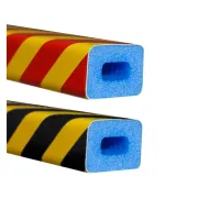 Černo-žlutá pěnová reflexní výstražná ochrana rohů zdí, stěn typ AC - 4,5 x 100 cm