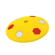 Žlutý plastový (PPC) dopravní kulatý knoflík FLOMA RB46 - 14 x 2,5 cm