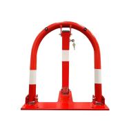 Červeno-bílá ocelová parkovací zábrana Elephant - 49 x 52,5 cm