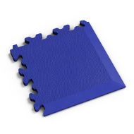 Modrý PVC vinylový rohový nájezd Fortelock Industry Industry Ultra - 14 x 14 x 1 cm