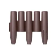 Hnědý plastový zahradní obrubník GC55 - 270 x 24 cm