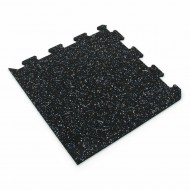 Černo-bílo-modrá gumová modulová puzzle dlažba (roh) FLOMA FitFlo SF1050 - 47,8 x 47,8 x 0 - zvětšit obrázek